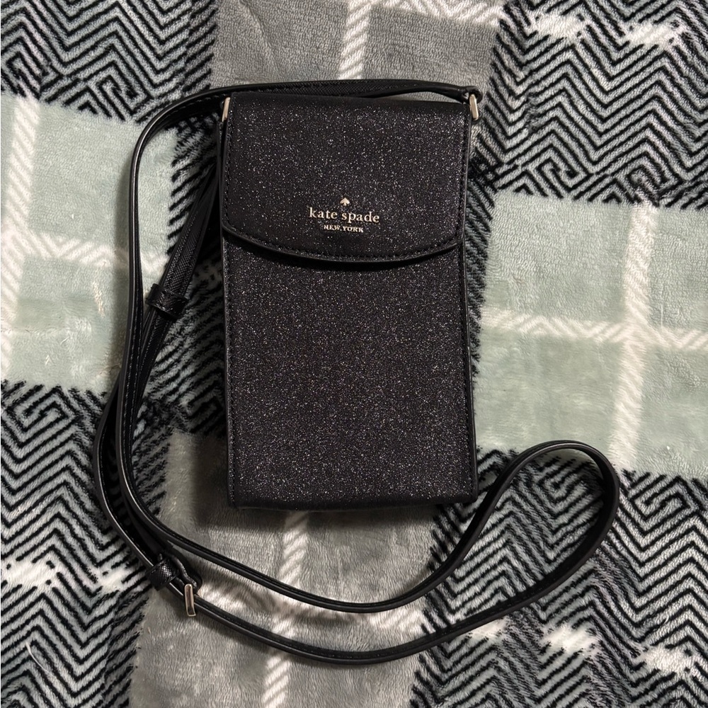 Kate Spade Black Glitter Crossbody Bag
